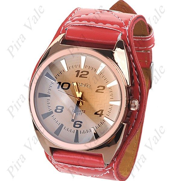 RELOGIO RED LEATHER(W1- 9317)